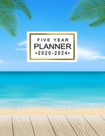Five Year Planner 2020-2024: 5 Year Organizer with 60 Months Spread View. Pretty Five Year Calendar, Agenda & Journal with To Do's, Beach Design (Jan 2020 - Dec 2024) 1702206629 Book Cover