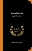 Manu Samhita: English translation 1015551416 Book Cover