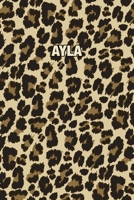 Ayla: Personalized Notebook - Leopard Print Notebook (Animal Pattern). Blank College Ruled (Lined) Journal for Notes, Journaling, Diary Writing. Wildlife Theme Design with Your Name 1699019983 Book Cover
