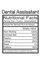 Dental Assistant: Dental Assistant Gift - Funny Lined Notebook Journal Featuring Nutritional Facts About Dental Assistant 1671169530 Book Cover