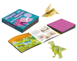Origami Dinosaurs: Paper block plus 64-page book 1800652275 Book Cover
