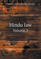 Hindu Law Volume 1 5518583885 Book Cover