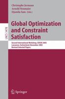 Global Optimization and Constraint Satisfaction: Second International Workshop, COCOS 2003, Lausanne, Switzerland, Nevember 18-21, 2003, Revised Selected ... Computer Science and General Issues) 354026003X Book Cover