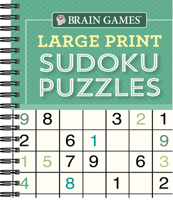 Brain Games - Large Print Sudoku Puzzles (Green) 1640304592 Book Cover