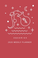 Aquarius 2020 Weekly Planner (Red) 1710224215 Book Cover