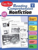 Evan-Moor Reading Comprehension: Nonfiction, Grade 1 - Homeschooling and Classroom Resource Workbook, Biographies, Science, Social studies, Mini book, Leveled, Vocabulary, Text structure analysis 1645143341 Book Cover