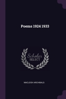 Poems 1924 1933 1378143868 Book Cover