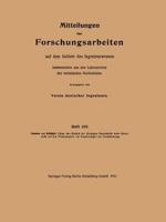 Mitteilungen über Forschungsarbeiten auf dem Gebiete des Ingenieurwesens insbesondere aus den Laboratorien der technischen Hochschulen 3662017156 Book Cover