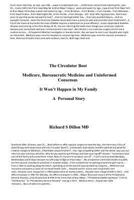 The Circulator Boot Medicare, Bureaucratic Medicine and Uninformed Consensus It Won't Happen in My Family A Personal Story 1461024293 Book Cover