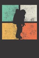 Notebook: Dot Grid Dotted 6x9 120 Pages Astronaut Retro Vintage Astronomy Outer Space Gift 1082190055 Book Cover