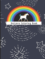 Unicorn Coloring Book: 8.5x11, 40 Unique Unicorn Coloring Activity Book For Kids Aged 4-8 B08XGSTR9L Book Cover