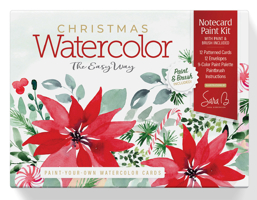 Watercolor the Easy Way Paint-Your-Own Watercolor Cards Christmas: Notecard Paint Kit with Paint and Brush Included 0764372599 Book Cover