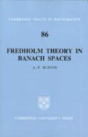 Fredholm Theory in Banach Spaces 0521604931 Book Cover