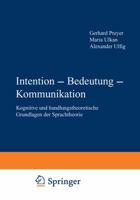 Intention, Bedeutung, Kommunikation 3531129538 Book Cover