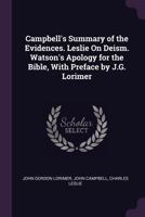 Campbell's Summary of the evidences Leslie on deism 1378560744 Book Cover