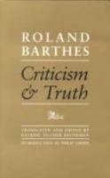 Criticism and Truth 0816616094 Book Cover