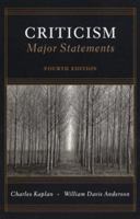 Criticism Major Statements 0312035020 Book Cover
