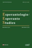 Esperantologio / Esperanto Studies. Nova Serio / New Series 3 (11) 1595694412 Book Cover