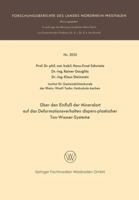 Uber Den Einfluss Der Mineralart Auf Das Deformationsverhalten Dispers-Plastischer Ton-Wasser-Systeme 3663199916 Book Cover