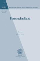 Bourouchaskiana: Actes Du Colloque Sur Le Bourouchaski Organise A L'Occasion Du XXXVIeme Congres International Sur Les Etudes Asiatique 9042915285 Book Cover
