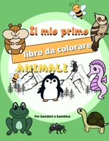 Il mio primo libro da colorare ANIMALI: Da 1-2-3 anni in poi - facili disegni per bambini e bambine con 50 meravigliosi animali da colorare,104 pagine. B084DGFQNM Book Cover