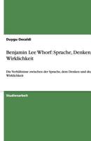 Benjamin Lee Whorf: Sprache, Denken, Wirklichkeit 3640473310 Book Cover