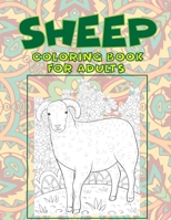 Sheep - Coloring Book for adults B087H82ZJ4 Book Cover