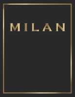 Milan: Gold and Black Decorative Book | Perfect for Coffee Tables, End Tables, Bookshelves, Interior Design & Home Staging Add Bookish Style to Your Home| Milan 1699691800 Book Cover