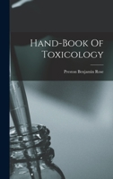 Hand-book Of Toxicology 1017245606 Book Cover