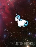 Unicorn Sketchbook: Starwars Unicorn Space Trip 1985827468 Book Cover