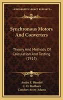 Synchronous Motors and Converters: Theory and Methods of Calculation and Testing 1015868169 Book Cover