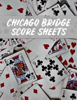 Chicago Bridge Score Sheets: A pad of scoresheets: Perfect for scorekeeping: Upturned playing cards cover 1695763971 Book Cover