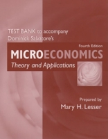 Test Bank to Accompany Microeconomics: Theory and Applications 0195162900 Book Cover