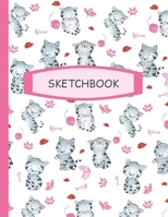 Sketchbook: Playing Grey Kitties: Large Notebook for Drawing, Doodling or Sketching: 109 Pages, 8.5" x 11". (Framed Blank Paper Drawing and Writing Journal) 167481514X Book Cover