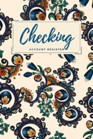 Checking Account Register: Navy Blue/Cream Abstract Checkbook Register, Personal Debit/Credit Expense Tracker, Banking Logbook 1661400671 Book Cover