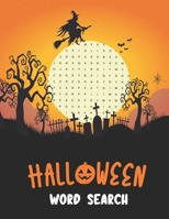 Halloween Word Search: Large Print Spooky Word Search Puzzle Book For Adults and Kids B08HT9PXS9 Book Cover