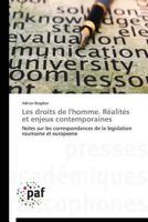 Les Droits de L'Homme. Ra(c)Alita(c)S Et Enjeux Contemporaines 3841628370 Book Cover