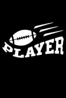 Player Football Notebook: Blank Lined Notebook Journal for Work, School, Office 6x9 110 page 1676906606 Book Cover
