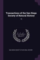 Transactions of the San Diego Society of Natural History: 15 1378185854 Book Cover