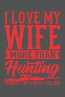 I Love My Wife More Than Hunting At Least That's What I Tell Her: Jagd Wild Geschenk F�r J�ger Dina5 Kariert Notizbuch Tagebuch Planer Notizblock Malheft Kladde Journal Strazze 1679677535 Book Cover