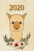 2020: Lama fleurs - Agenda - Planificateur Hebdomadaire et Mensuel - Agenda semainier 2020 - Calendrier des semaines 2020 - 20 pages Adresses - 12 pages relev� de temps 1692553496 Book Cover