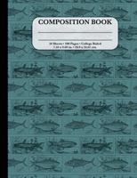 Composition Notebook: College Ruled - Vintage Blue Fish: Great Composition Book for School (College Ruled Composition Notebooks) (Volume 8) 1722389435 Book Cover