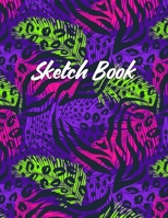 Sketch Book: Notebook for Drawing, Writing, Painting, Sketching and Doodling, A Large 8.5" x 11" Sketchbook for Kids and Adults to Unleash Creativity, Exclusive Abstract Colorful Nature Cover 1661195555 Book Cover