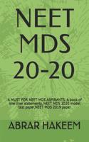 Neet MDS 20-20: A MUST FOR NEET MDS ASPIRANTS. A book of one liner statements, NEET MDS 2020 model test paper, NEET MDS 2019 paper 1094632902 Book Cover