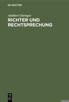 Richter und Rechtsprechung 3112437950 Book Cover