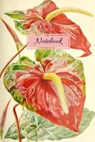 Notebook: Vintage Nature Journal Featuring Tropical Anthuriums (6 x 9 Lined Notebook, 110 pages) 1083045083 Book Cover