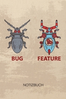 NOTIZBUCH A5 Dotted: Software Entwickler Notizheft GEPUNKTET 120 Seiten - Informatiker Spr�che Notizblock Bug oder Feature Skizzenbuch - Game Design Geschenk f�r Game Designer Entwickler Programmierer 1710340282 Book Cover