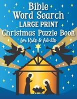 Bible Word Search Large Print Christmas Puzzle Book for Kids and Adults 1643400274 Book Cover