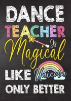 Dance Teacher Is Magical Like Unicorn Only Better: Teacher Notebook, Journal or Planner for Teacher Gift, Thank You Gift to Show Your Gratitude During Teacher Appreciation Week, Gift Idea for Retireme 1088646999 Book Cover