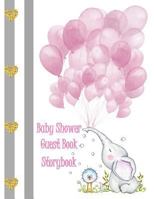 Baby Shower Guest Book: Storybook Grey and Pink 1544204043 Book Cover